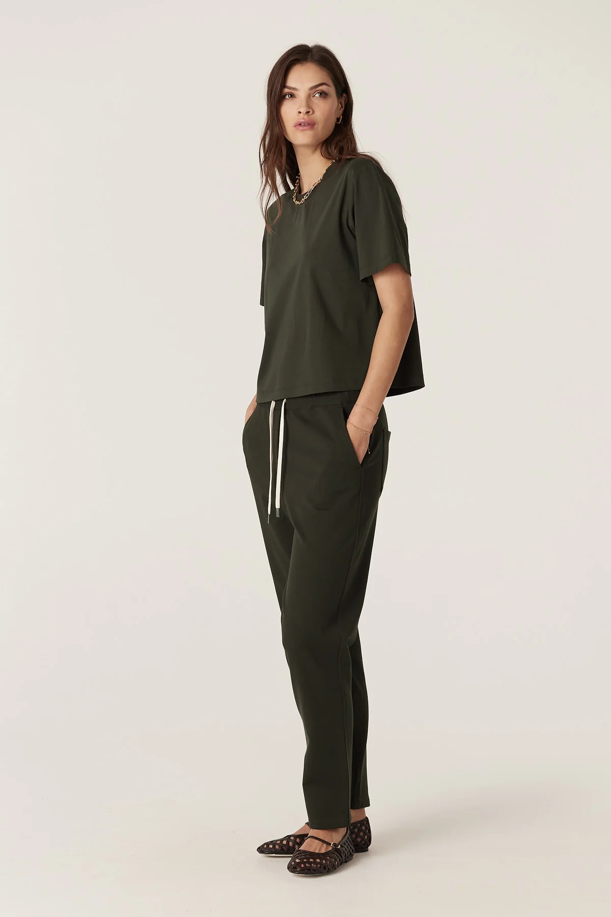 Cable - Luca twill jogger | forest green - Image 3