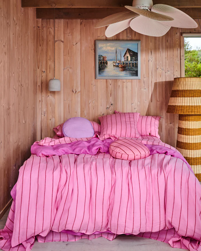 kip & co - Iced Vovo Stripe Linen Quilt Cover - Image 4