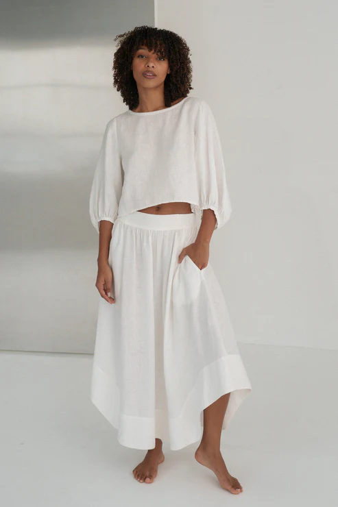 Lilly pilly - demi linen top | ivory - Image 3