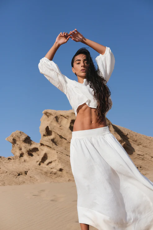 Lilly pilly - demi linen top | ivory - Image 6