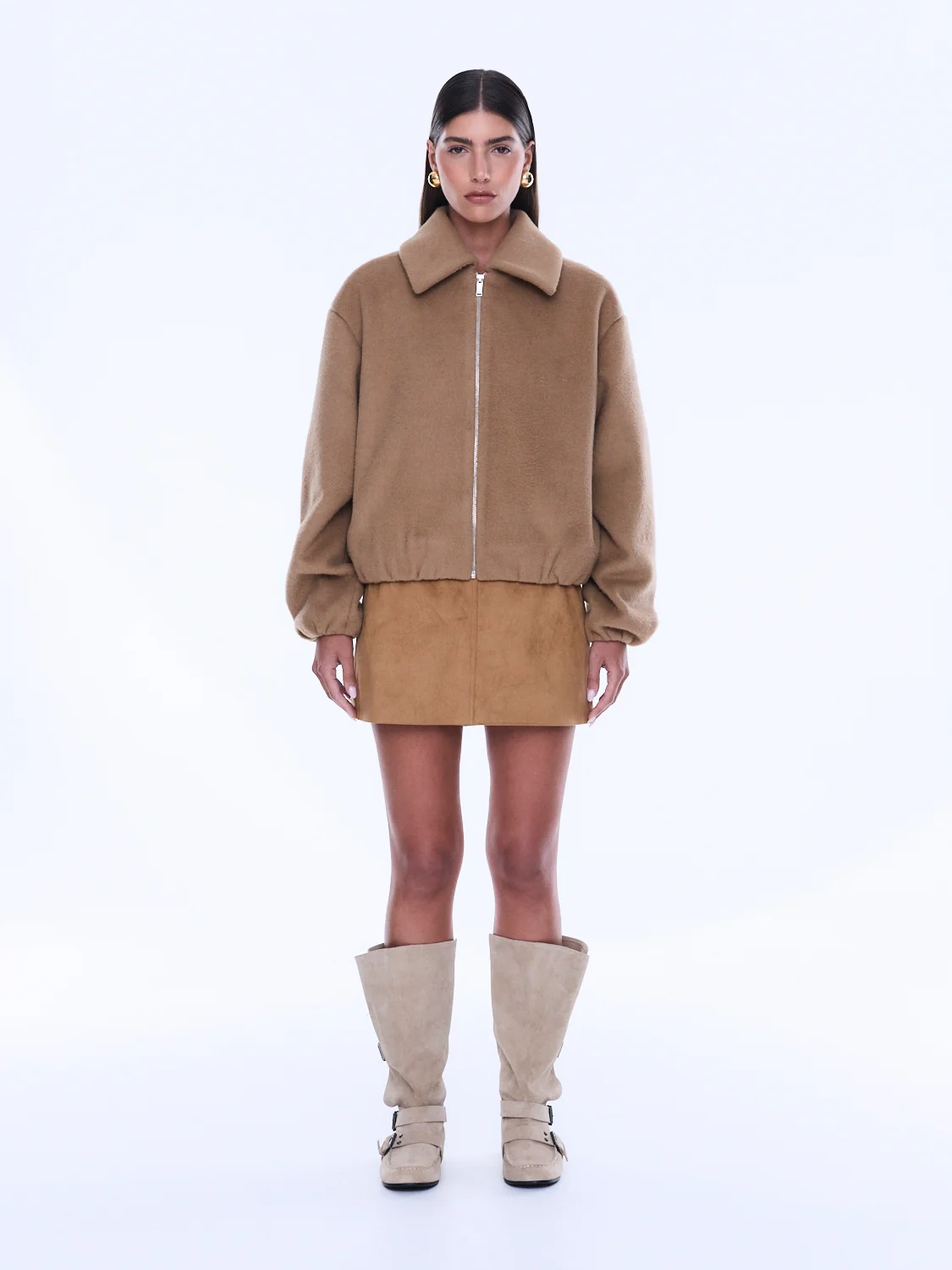 ena pelly - maeve wool blend bomber | sand - Image 7