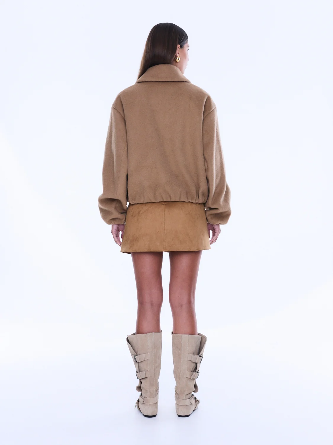 ena pelly - maeve wool blend bomber | sand - Image 4