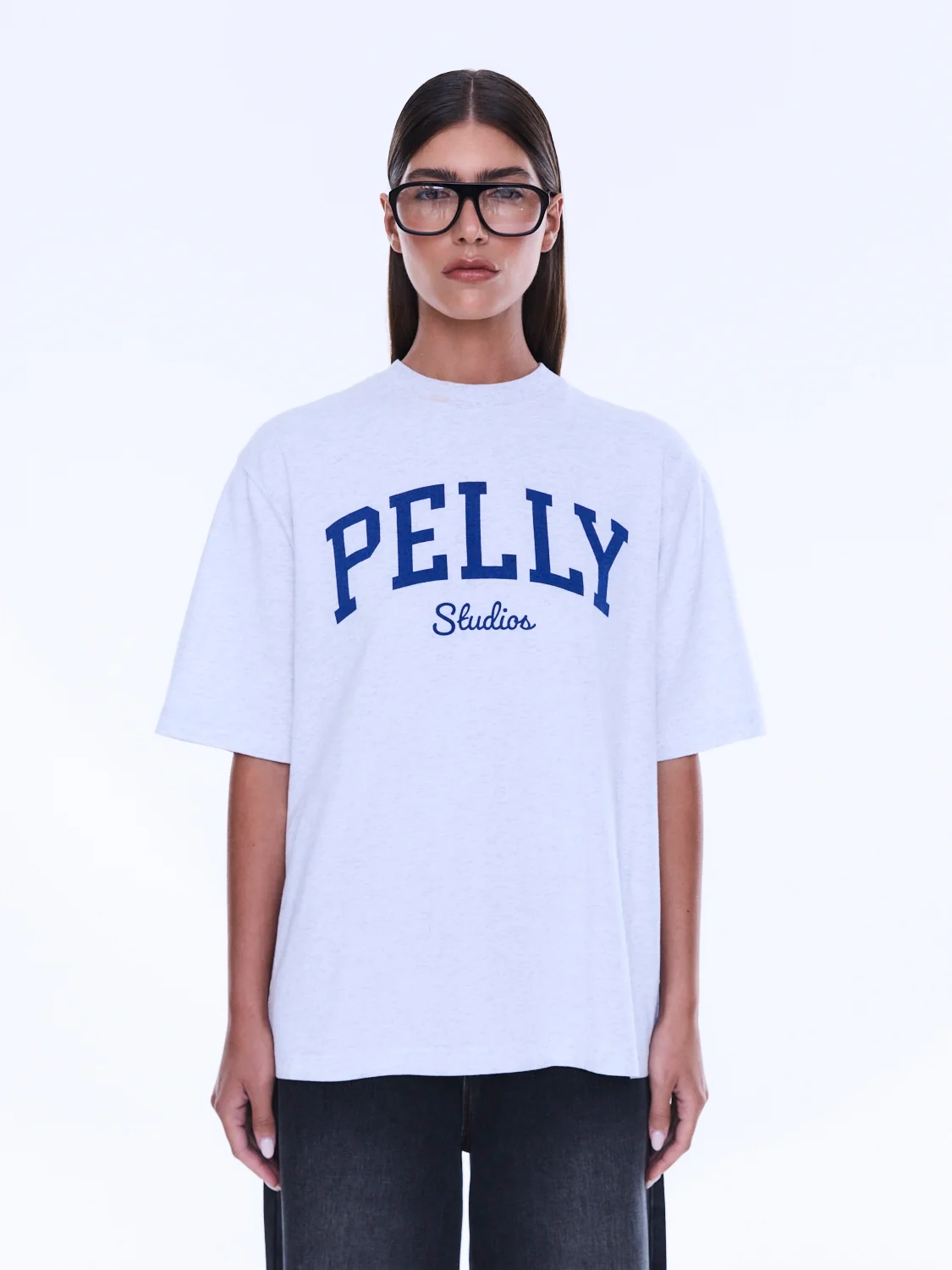 ena pelly - sophia relaxed tee | white marle - Image 5