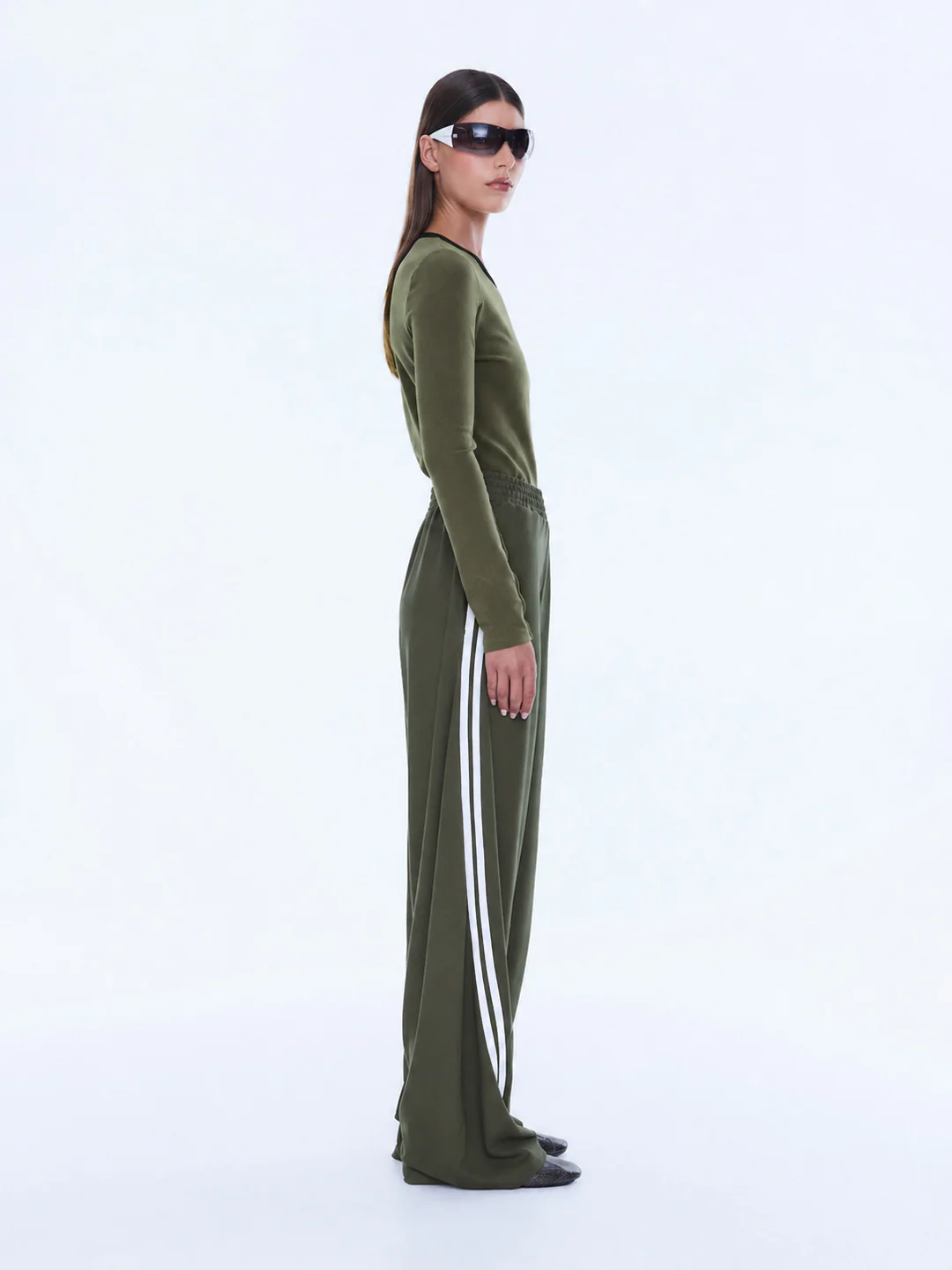 ena pelly - valentina stripe pant | olive - Image 4