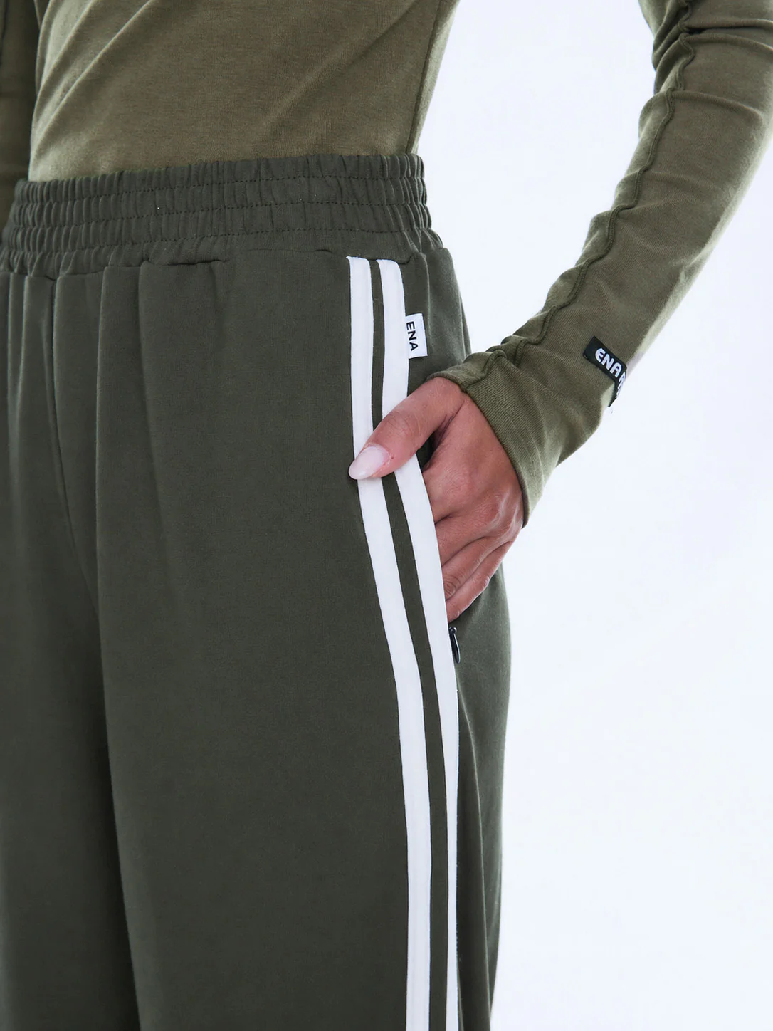 ena pelly - valentina stripe pant | olive - Image 5