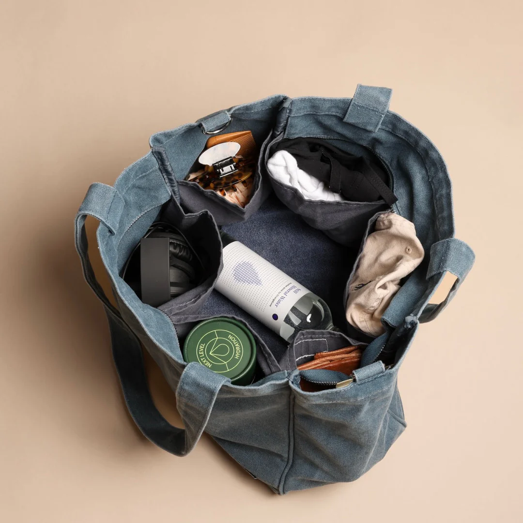 Array - Everyday pocket tote | Washed blue - Image 3