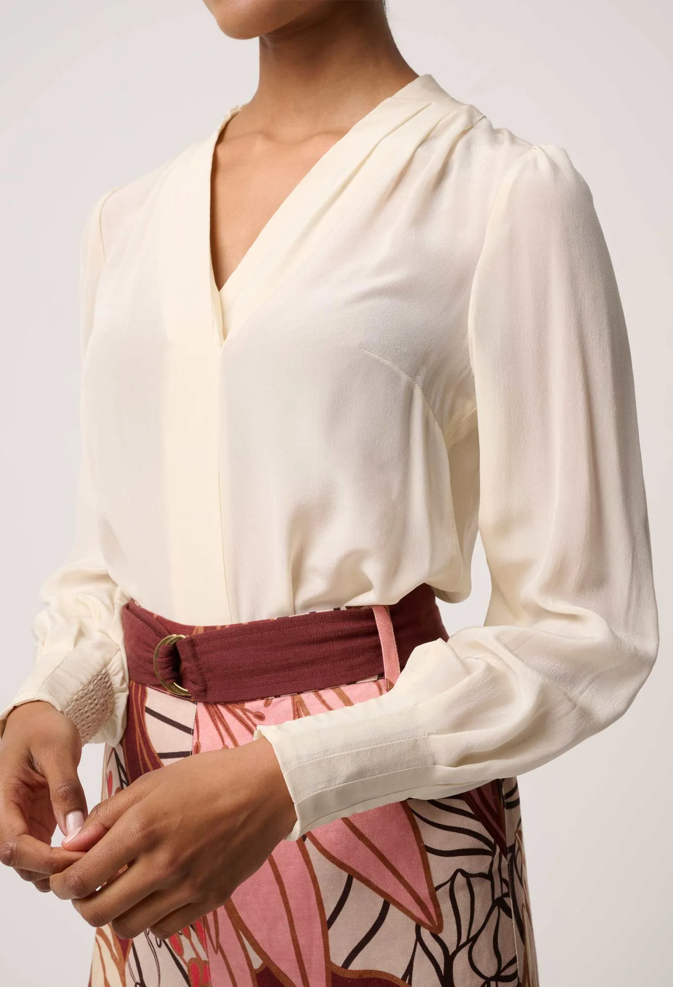Once was - eden silk shirt | cloud - Image 7