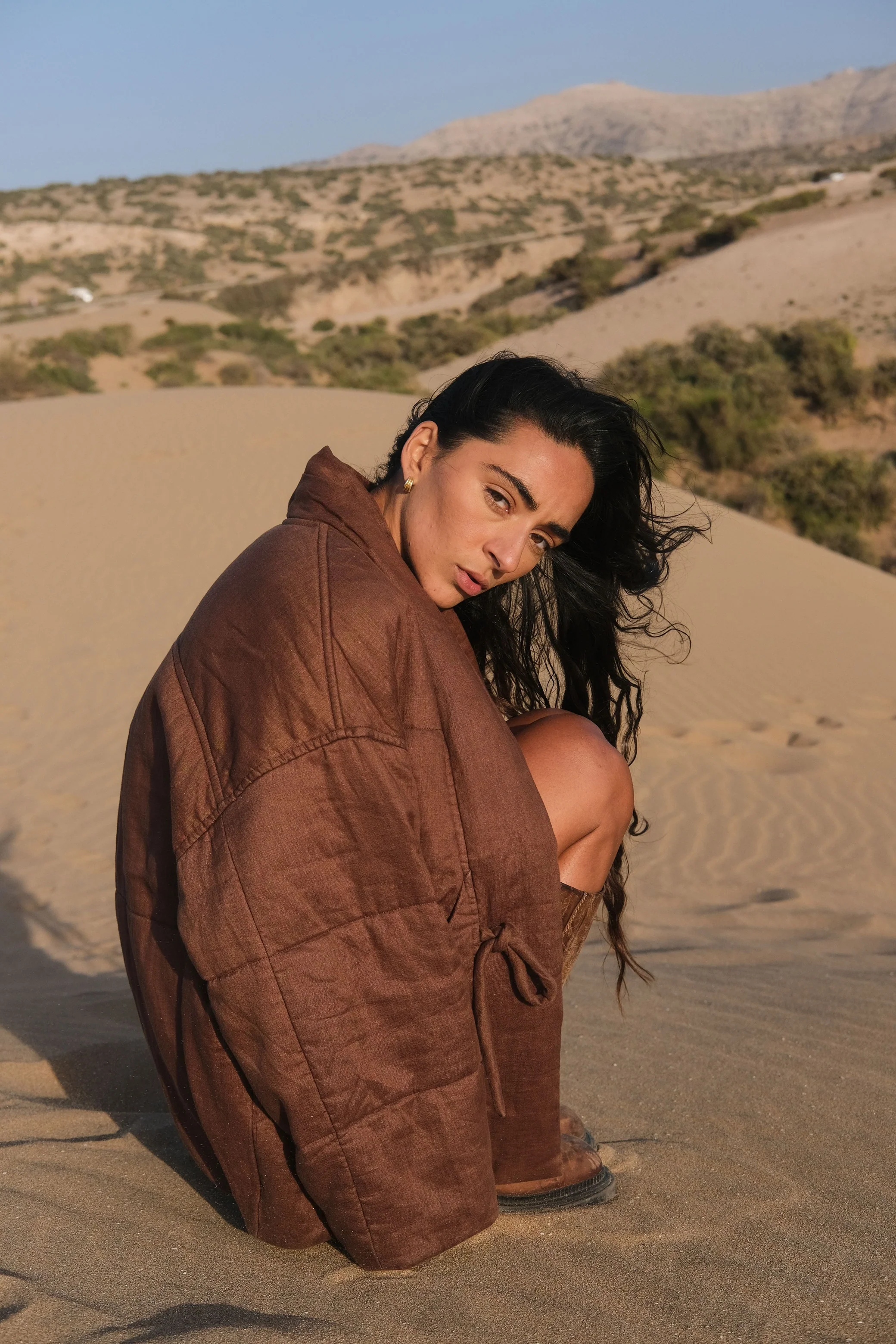 Lilly pilly - aster linen coat | chocolate - Image 6