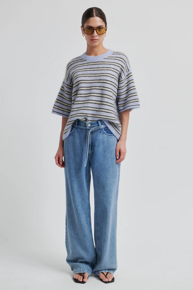 Second Female - Stellar stripe pullover | Halogen Blue - Image 3