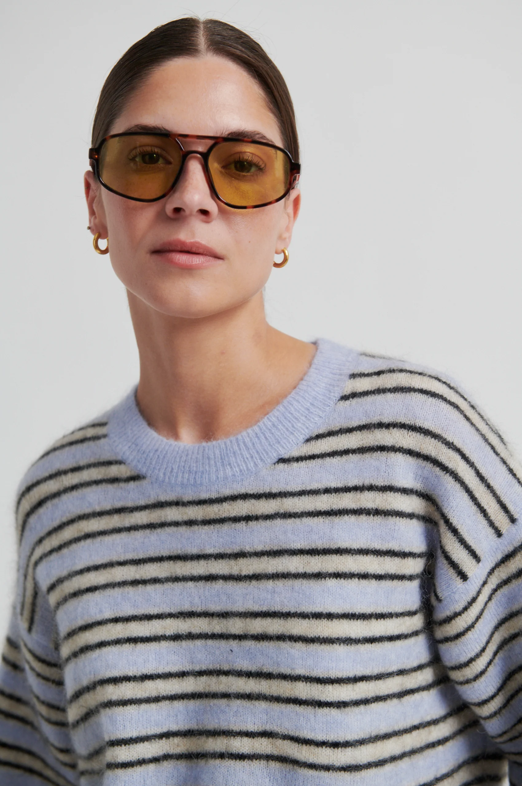 Second Female - Stellar stripe pullover | Halogen Blue - Image 4