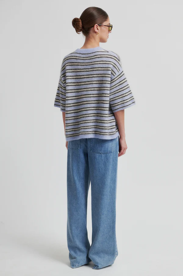 Second Female - Stellar stripe pullover | Halogen Blue - Image 5