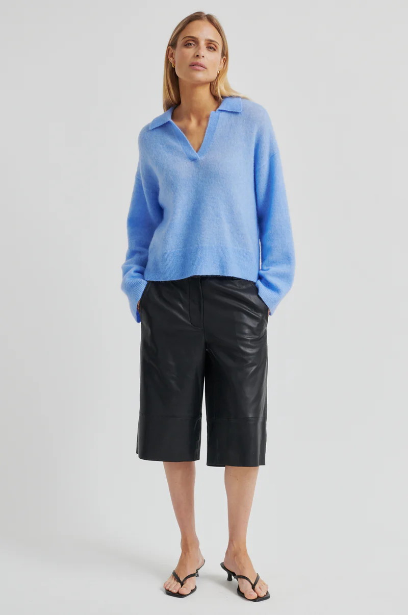Second Female - Bruuk Collared Neck Knit | Frozen Fjord - Image 3