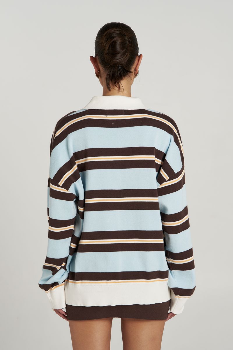 Summi summi - Stripe LS polo | aperol stripe - Image 3