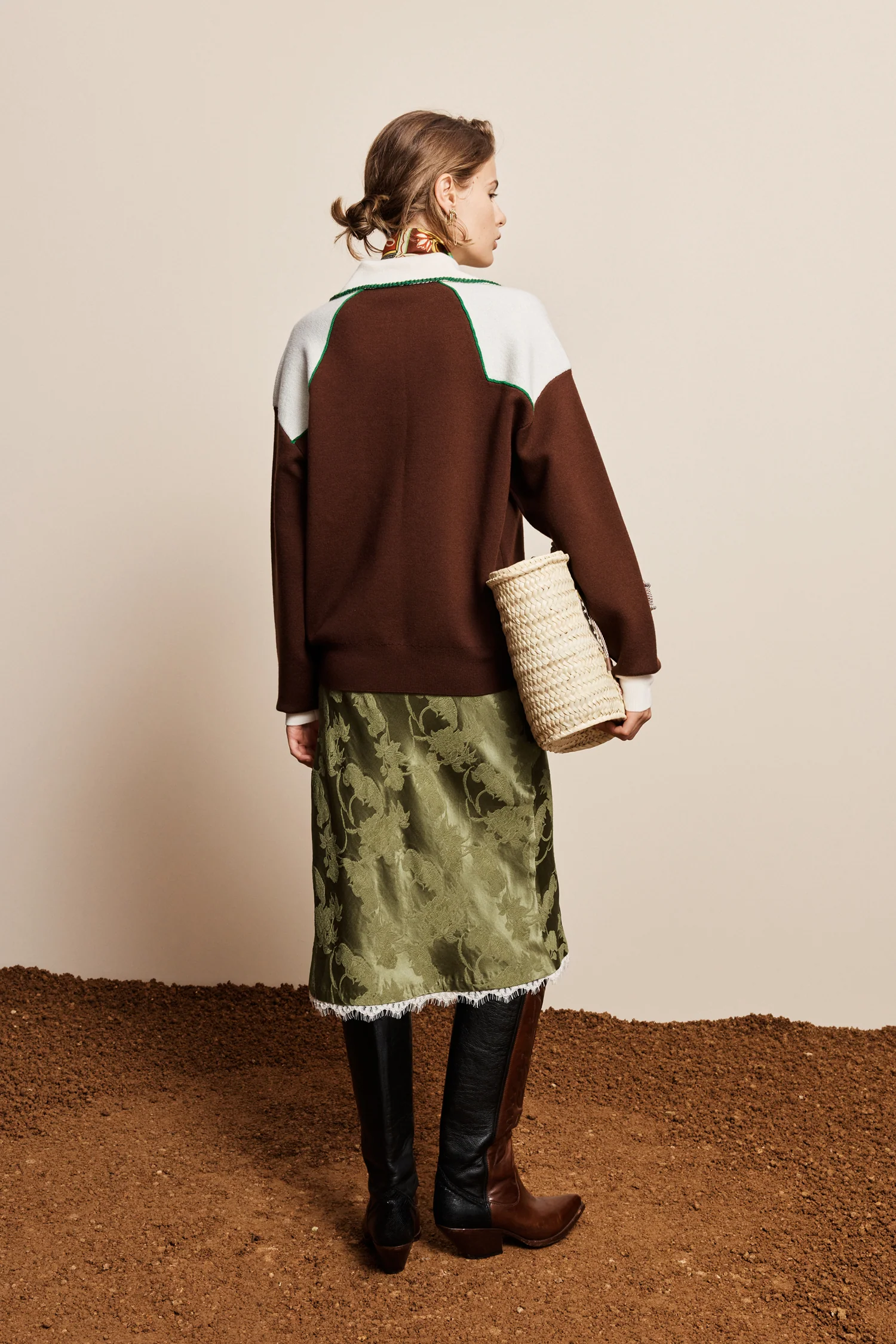 Alemais - Lasso knit polo | chocolate - Image 3