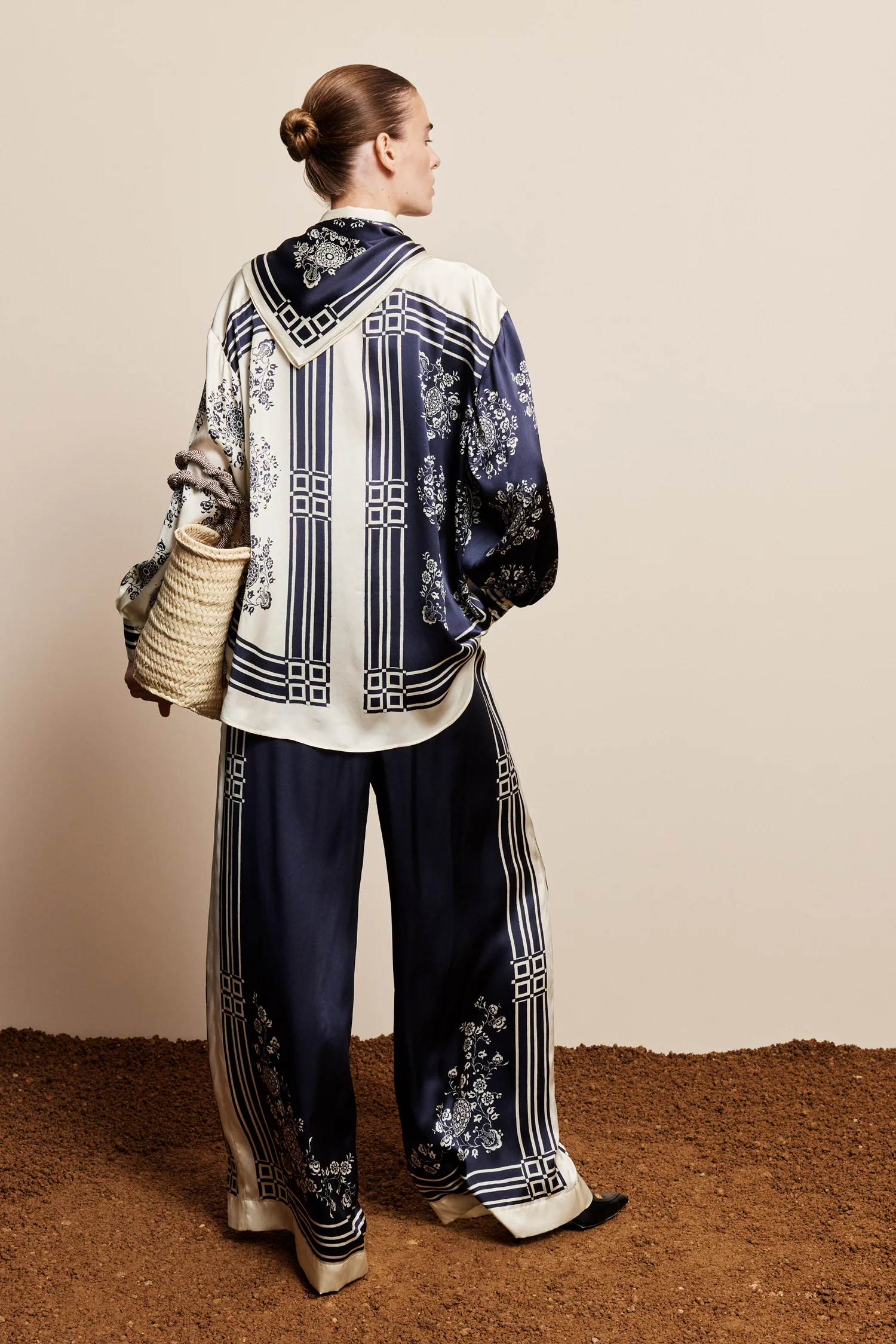Alemais - banderra scarf silk shirt - Image 3
