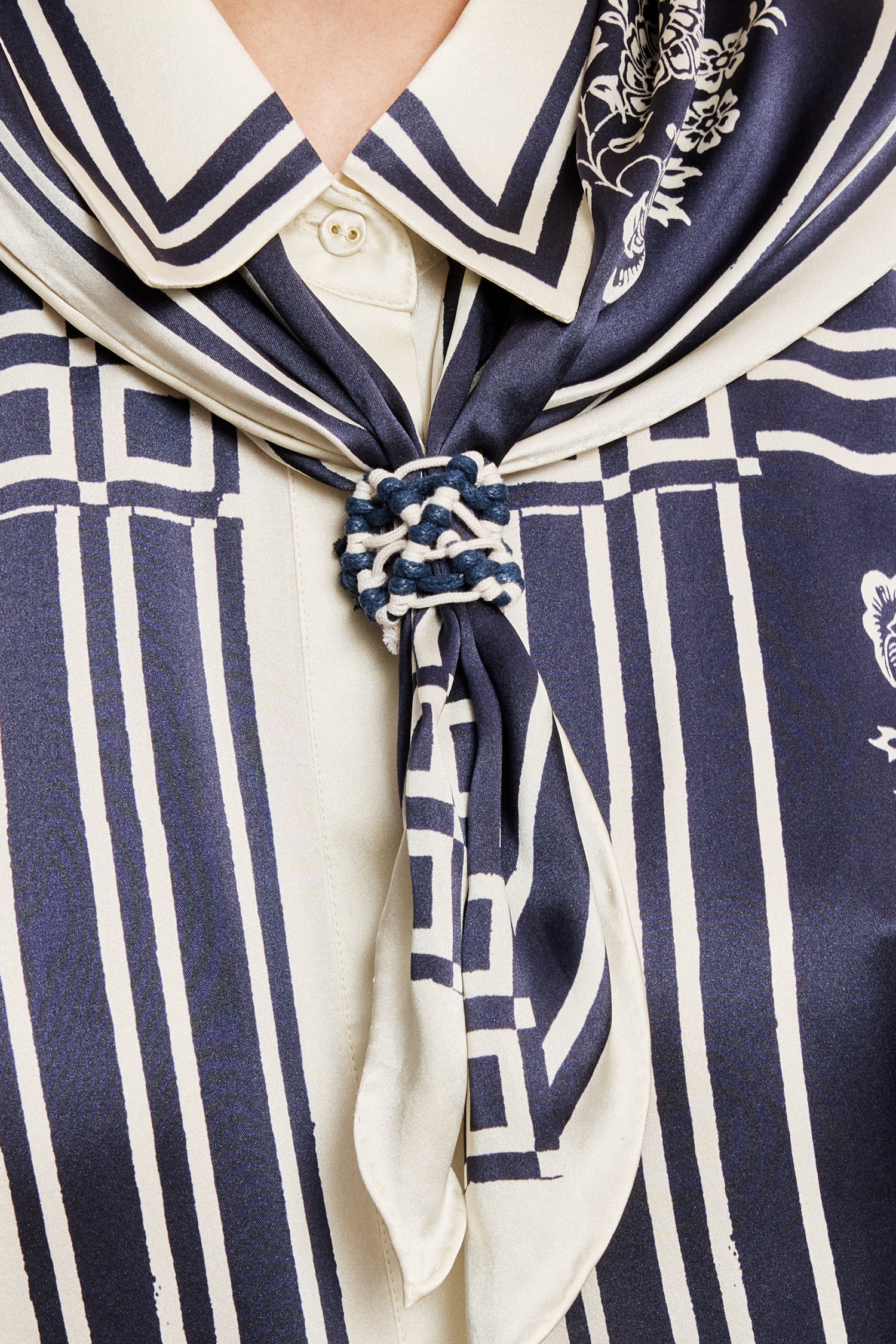 Alemais - banderra scarf silk shirt - Image 4