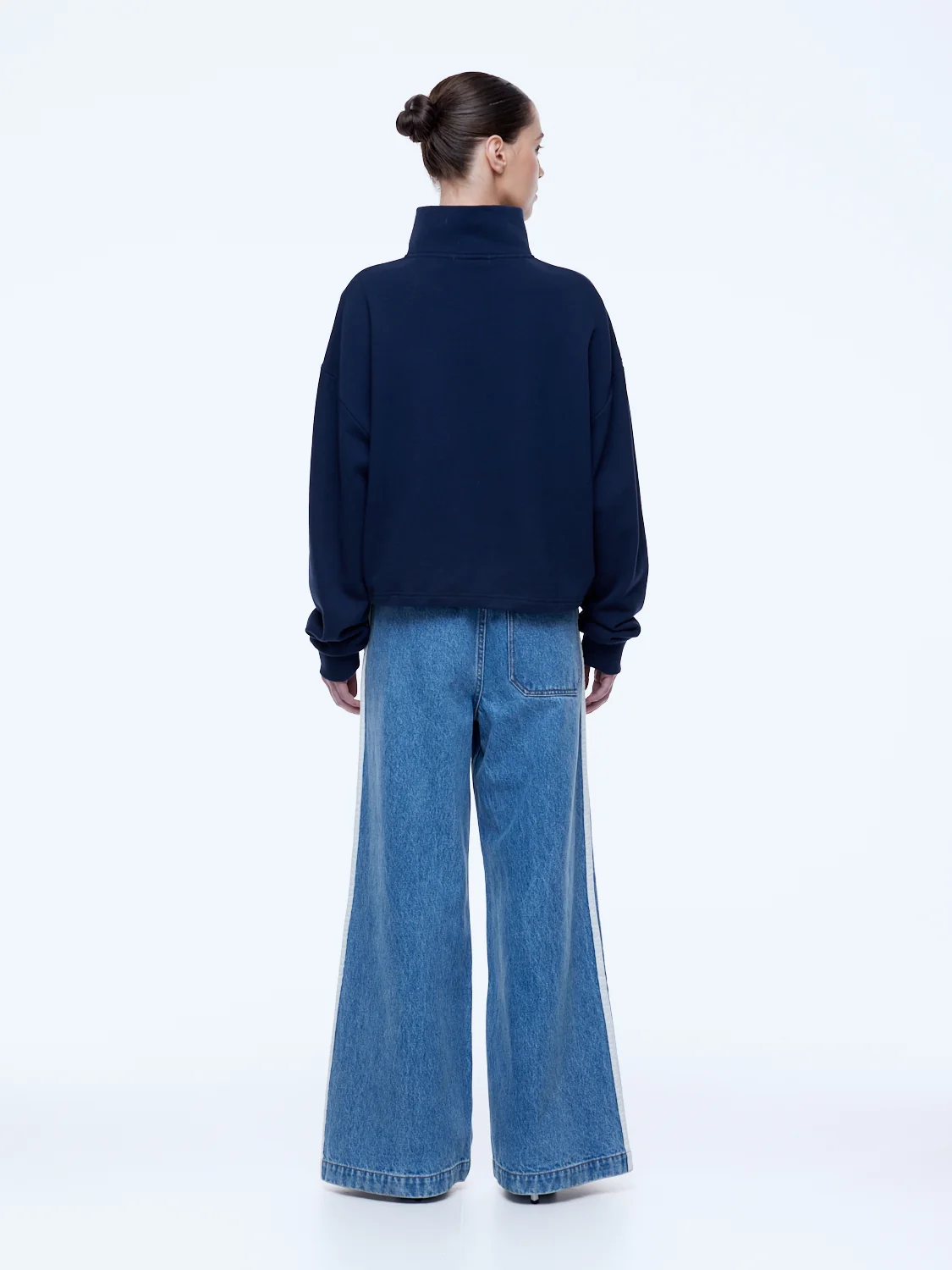 Ena pelly - kenzie 1/4 zip jumper | navy - Image 4
