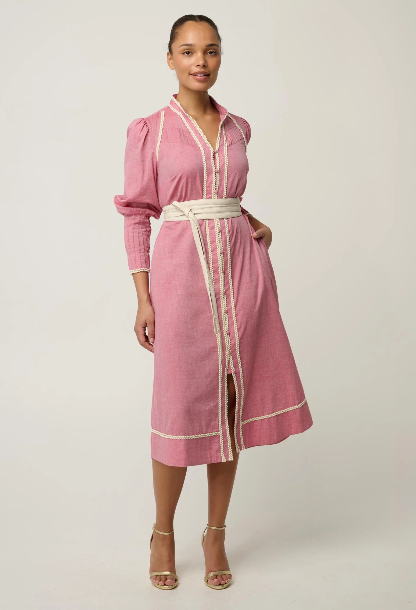 once was - isla dress | blush chambray - Image 4