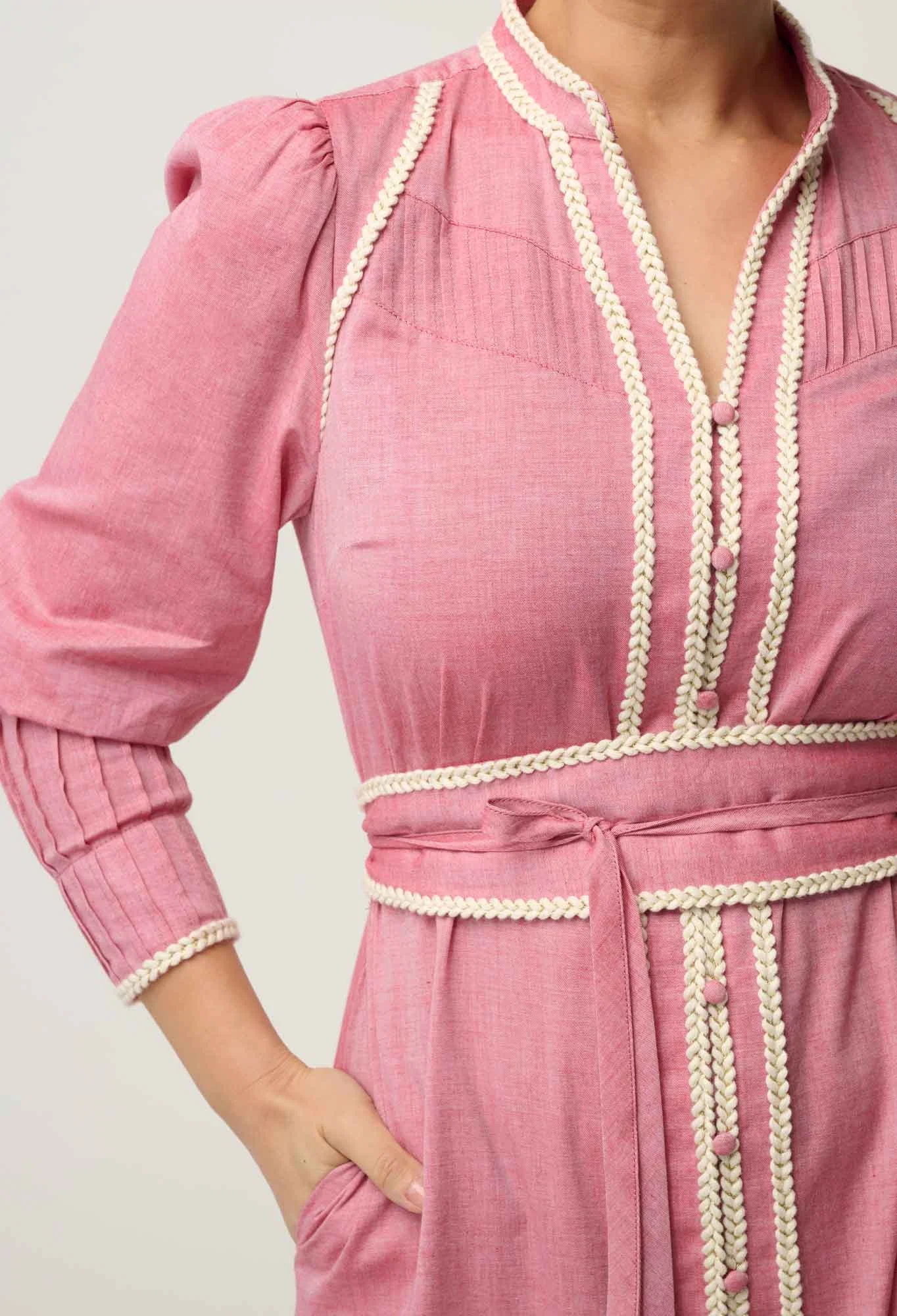 once was - isla dress | blush chambray - Image 6