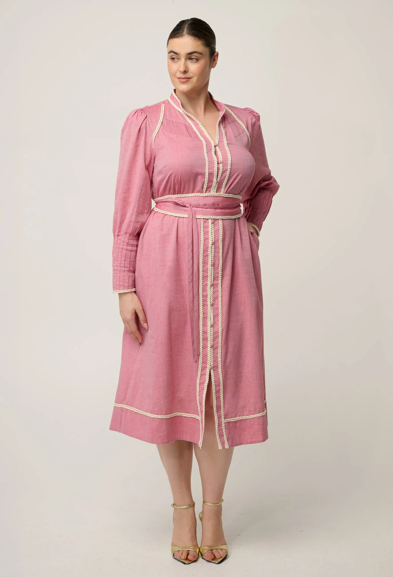 once was - isla dress | blush chambray - Image 3
