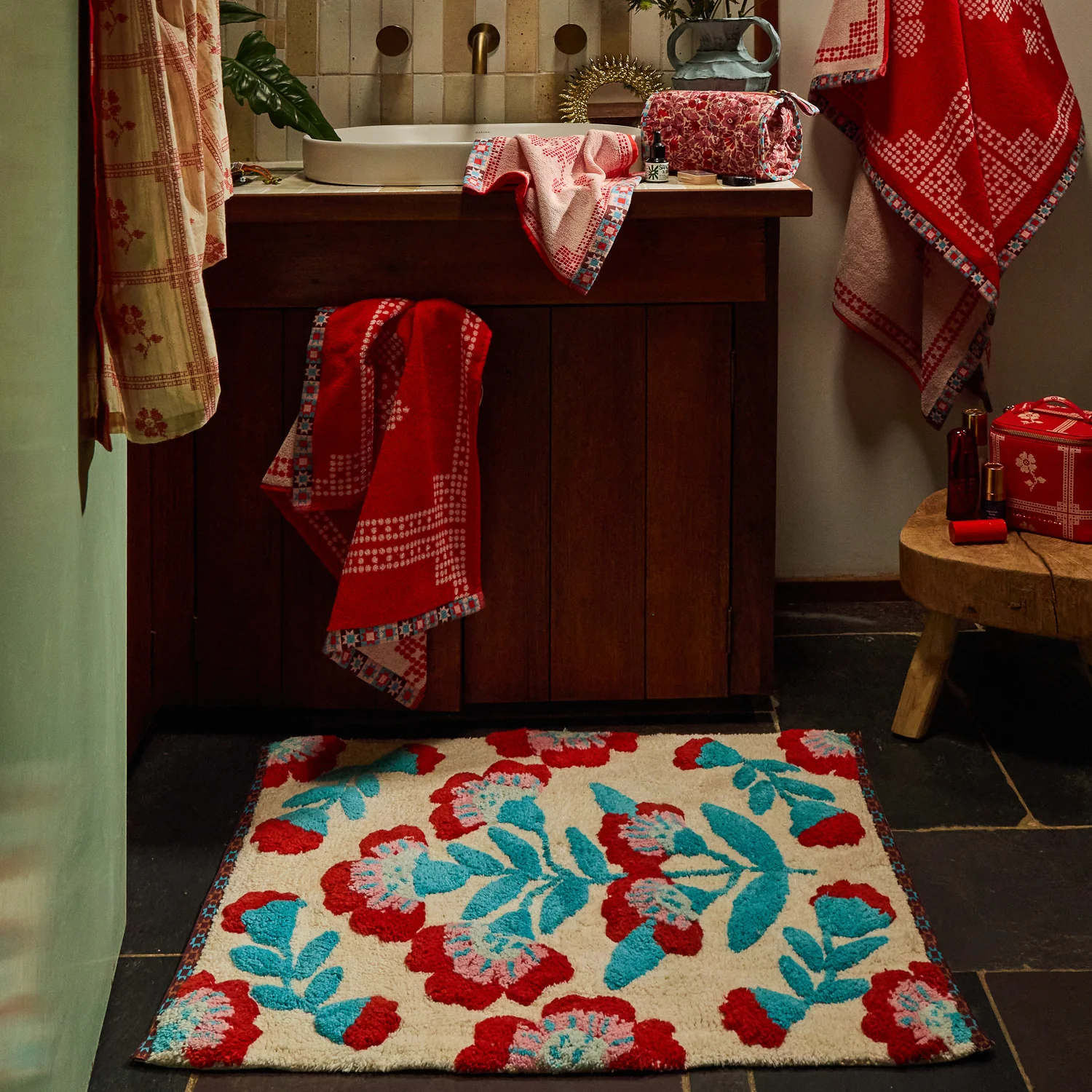 Sage x clare - Bonny Hand Towel - Poppy - Image 3