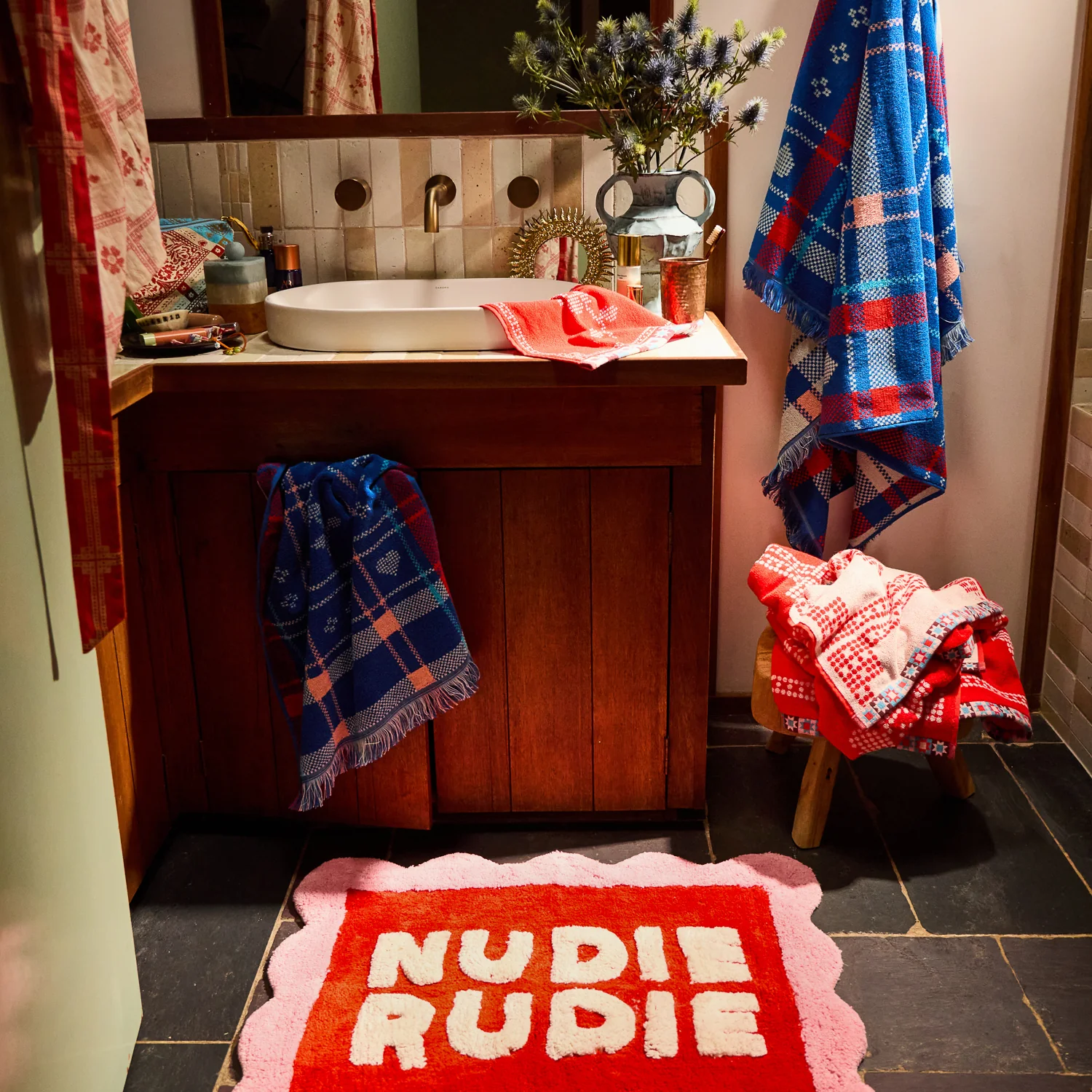 sage x clare - Romy Nudie Bath Mat - Poppy - Image 3