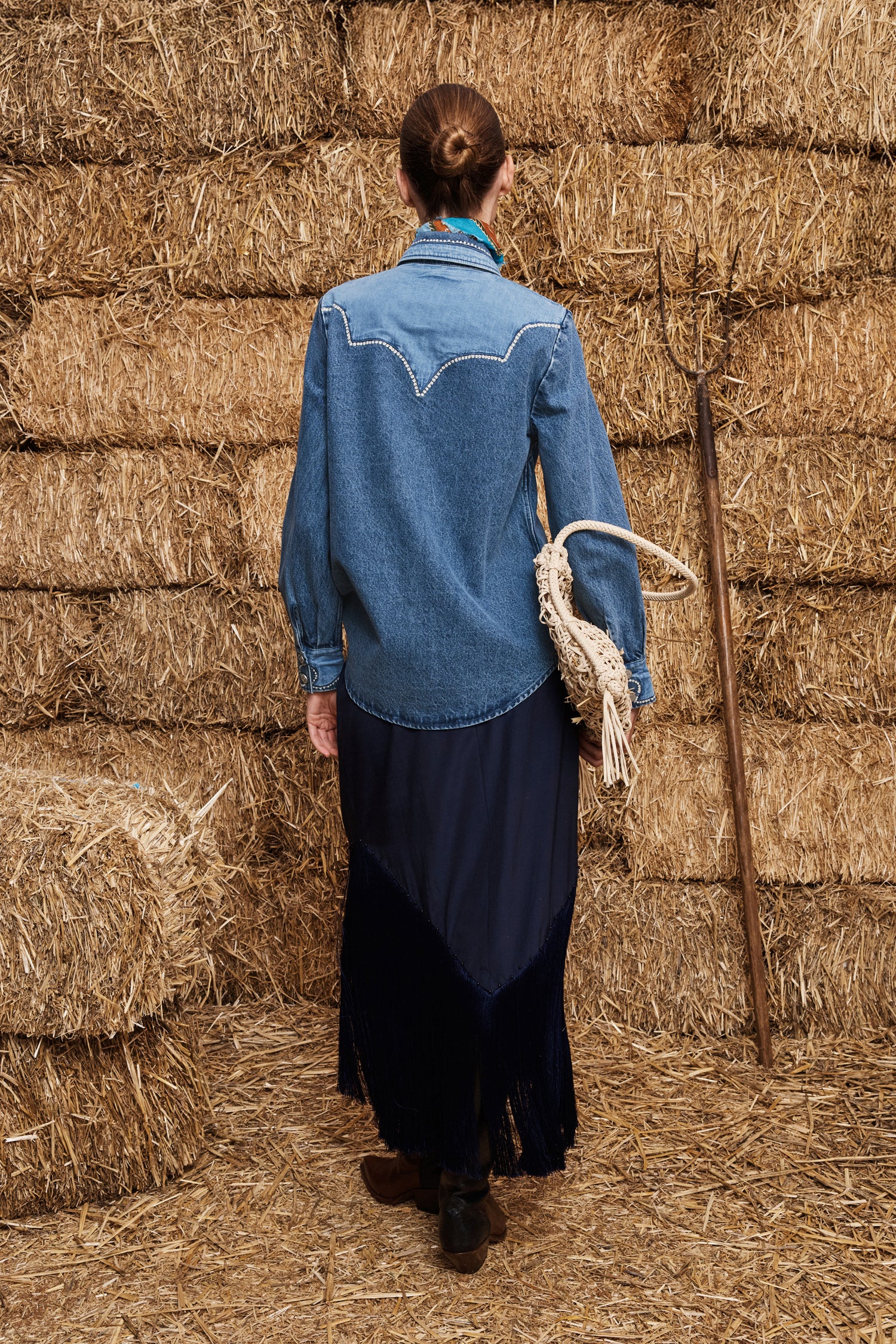 Alemais - Jesse denim applique shirt - Image 3