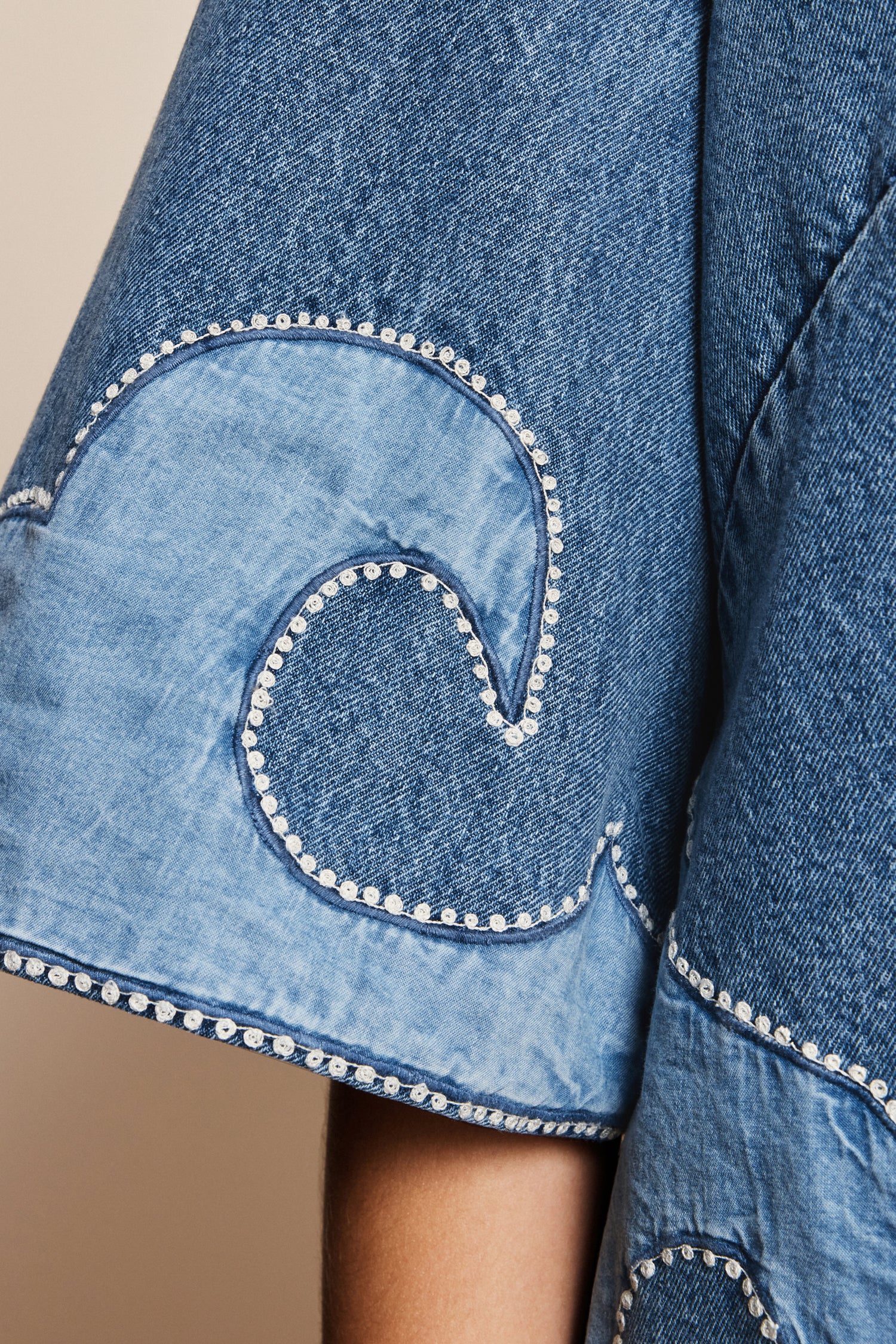 Alemais - Jesse denim applique mini dress - Image 4
