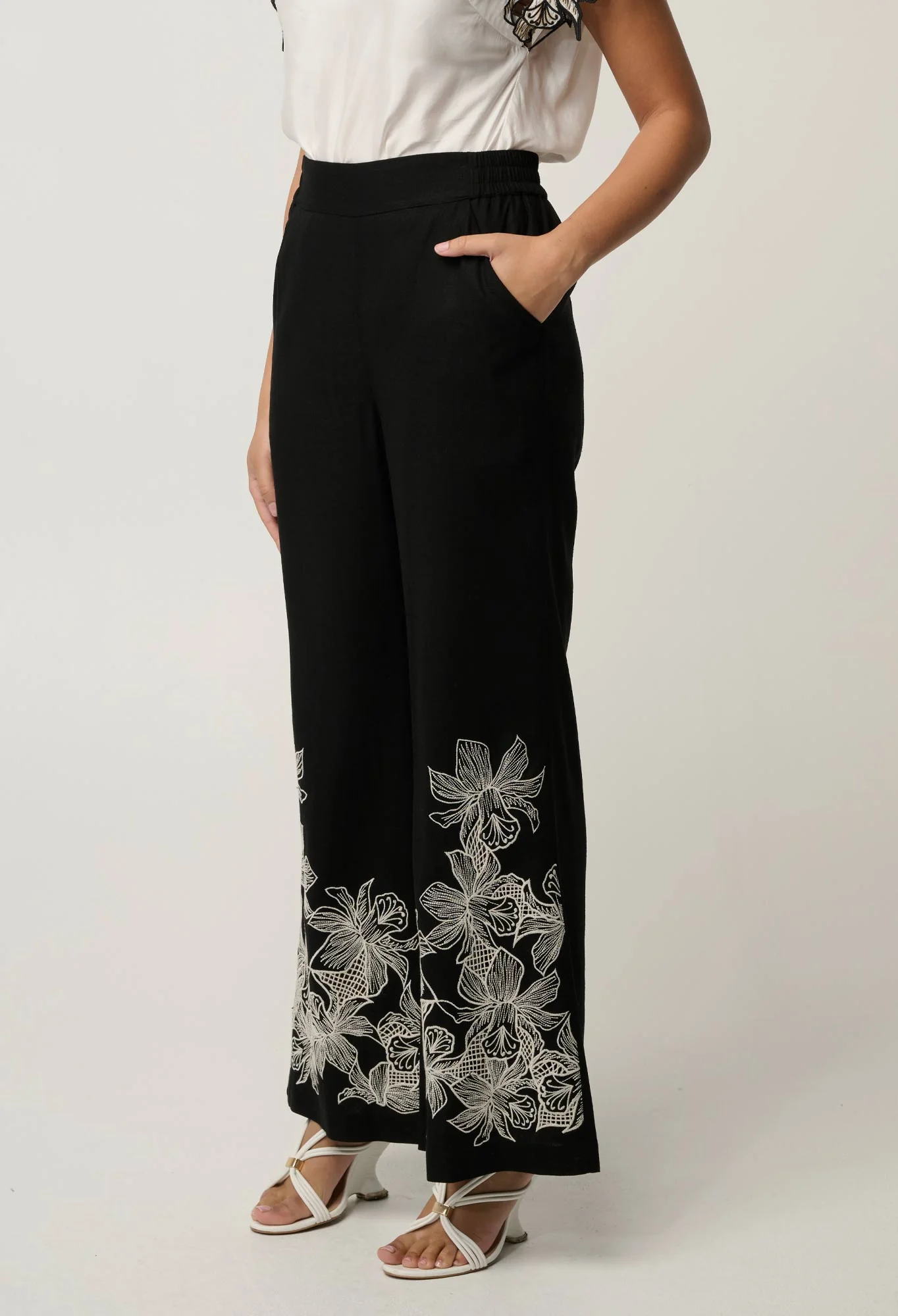 Once was - willow linen pant | black - Image 5