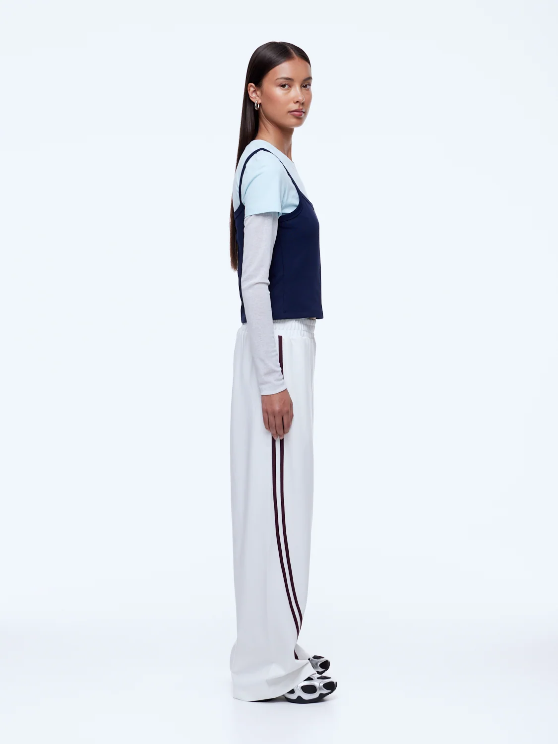 Ena pelly - valentina jersey pant | cream/burgundy - Image 3