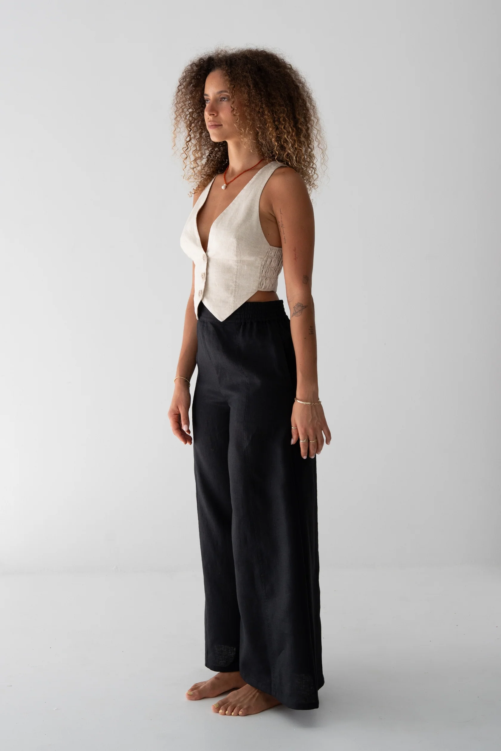Lilly Pilly - Letty linen pants | black - Image 3
